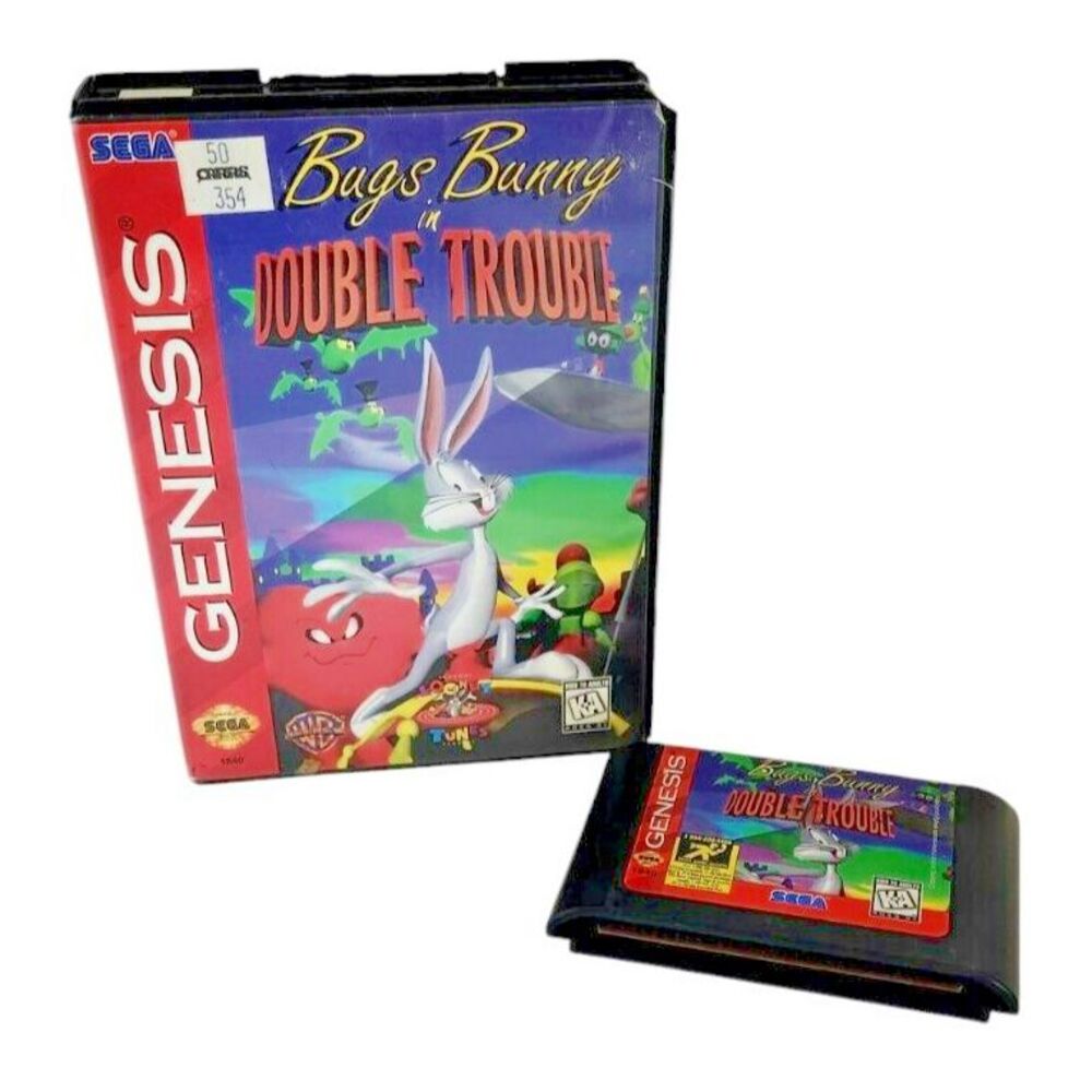 Bugs Bunny in Double Trouble Sega Genesis 1840 Game Cartridge with Case
